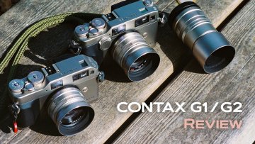 左：CONTAX G1 / 中：CONTAX G2 / 右：Carl Zeiss Sonnar T* 90mm F2.8