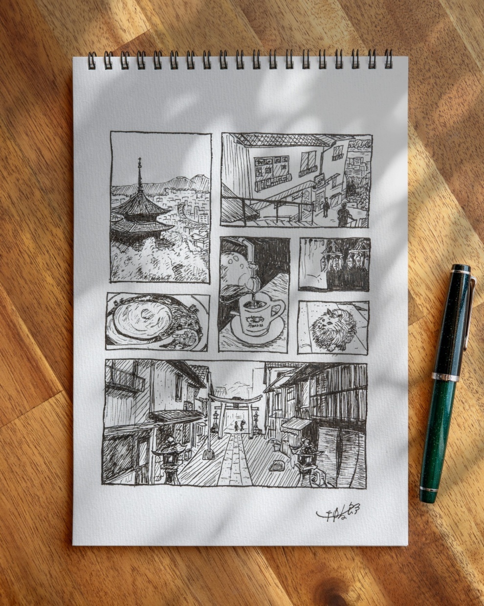 万年筆イラスト「尾道」